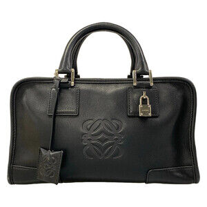 Loewe Amazona 28 Black Leather Handbag #358034L13B